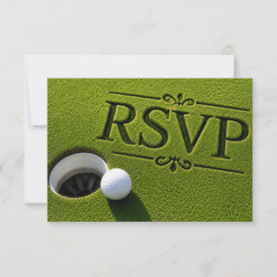 Carte de réponse RSVP Golf Mariage Carte postale