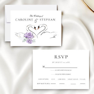 Carte de réponse RSVP minimaliste moderne pour mar