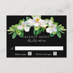 Carte de réponse RSVP MoDERN Typographie Magnolia