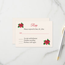Carte de réponse RSVP Noël