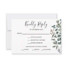 Carte de réponse RSVP Pine et Eucalyptus