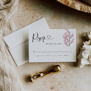 Carte de réponse RSVP pour la floraison des cerisi