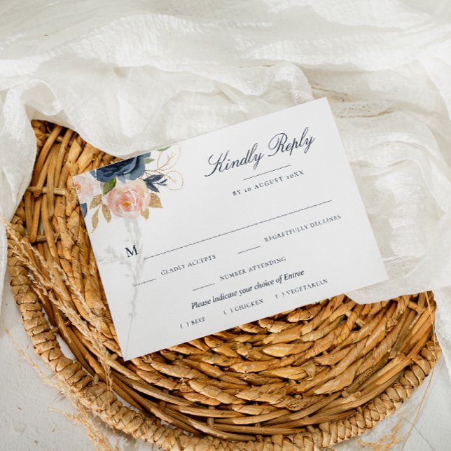 Carte de réponse RSVP pour le choix du repas avec  (Créateur téléchargé)