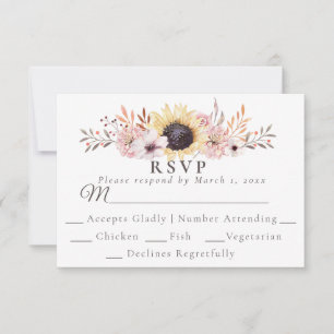 Carte de réponse RSVP pour le mariage des tourneso