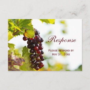 Carte de réponse RSVP pour les mariages de vignobl