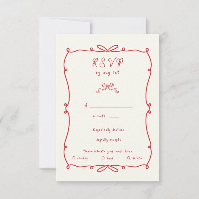 Carte de réponse RSVP pour les vaches à main blanc (Devant)