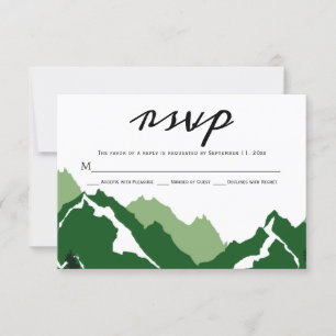 Carte de réponse RSVP pour mariage dans les montag