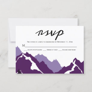 Carte de réponse RSVP pour mariage en montagne vio