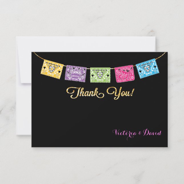 Carte de réponse RSVP pour mariage mexicain (Devant)