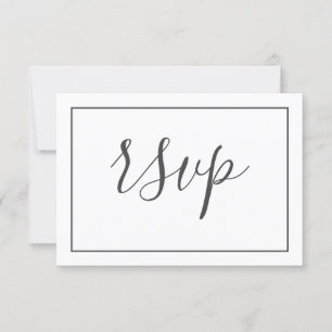 Carte de réponse RSVP pour mariage simple élégance