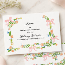 Carte de réponse RSVP pour site web de mariage au