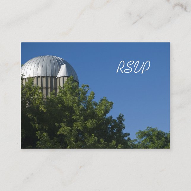 Carte de réponse RSVP Silo and Blue Sky Farm Weddi (Devant)