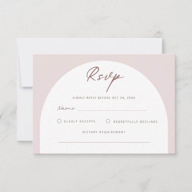 Carte de réponse RSVP simple et moderne (Devant)