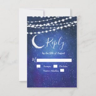 Carte de réponse RSVP Sous les Étoiles