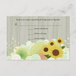 Carte de réponse RSVP Tendance Sunflowers