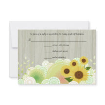 Carte de réponse RSVP Tendance Sunflowers