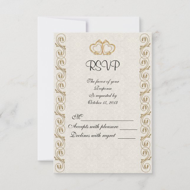 Carte de réponse RSVP traditionnelle (Devant)