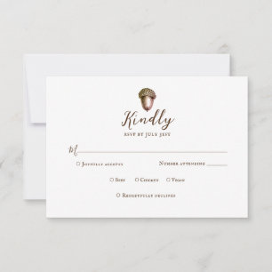 Carte de réponse RSVP Vintage pour l'automne