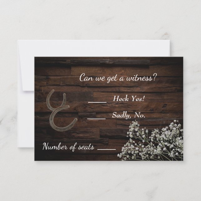 Carte de réponse Rustic Baby's Breath (Devant)