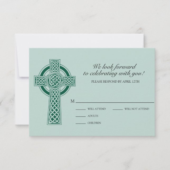 Carte de réponse RVSP croisée (Devant)