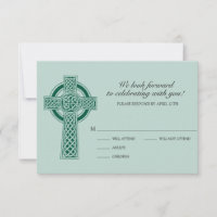 Carte de réponse RVSP Croix