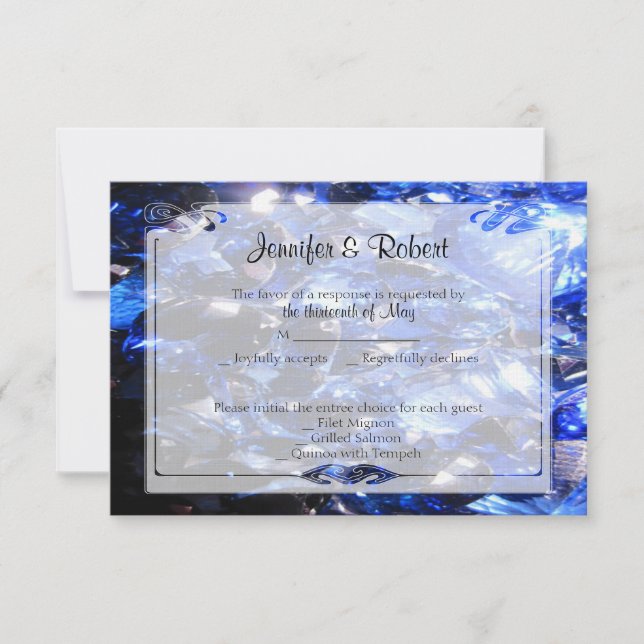 Carte de réponse Sapphire Blue 45th Anniversary (Devant)