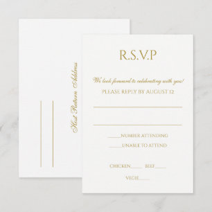 Carte de réponse simple pour mariage