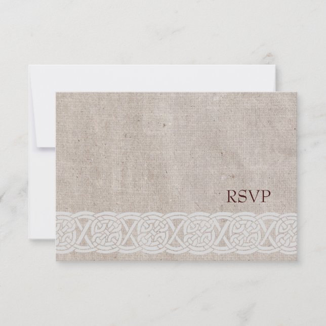 Carte de réponse simple pour mariage celtique (Devant)