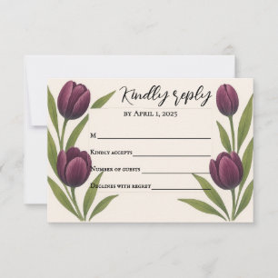 Carte de réponse Tulipe Héritage