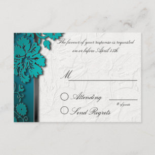 Carte de réponse turquoise