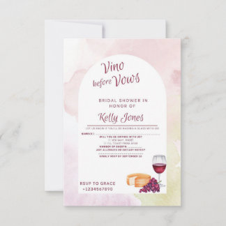 Carte de réponse Vino Avant Vows