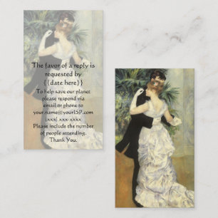 Carte de réponse vintage, City Dance de Renoir
