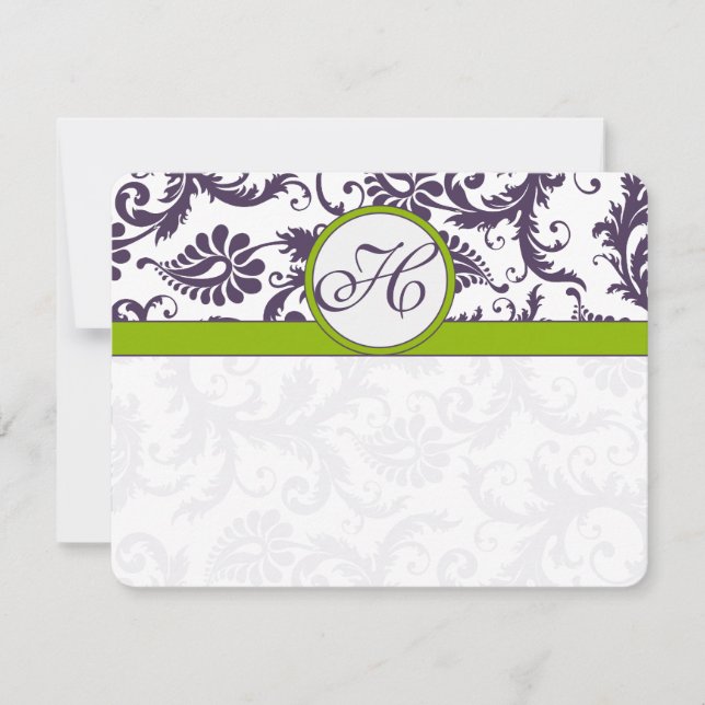 Carte de réponse violette pour ordinateur portable (Devant)