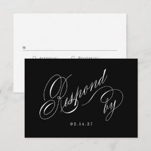 Carte de réponse 'Vous êtes invité à notre mariage