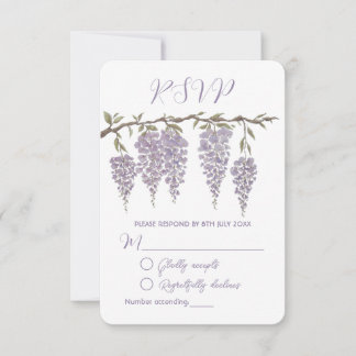 Carte de réponse Wisteria