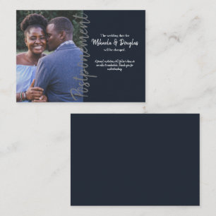 Carte de report Mariage gris