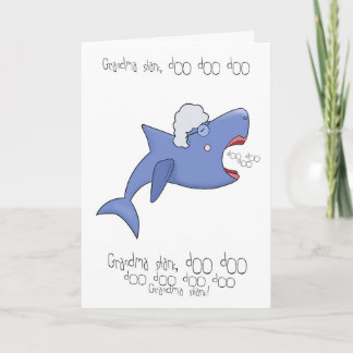 Carte de requin grand-mère, carte pour grand-mère,