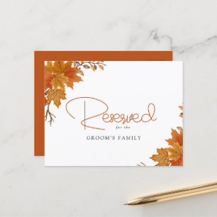 Carte de réservation Boho Chic Mariage de automne