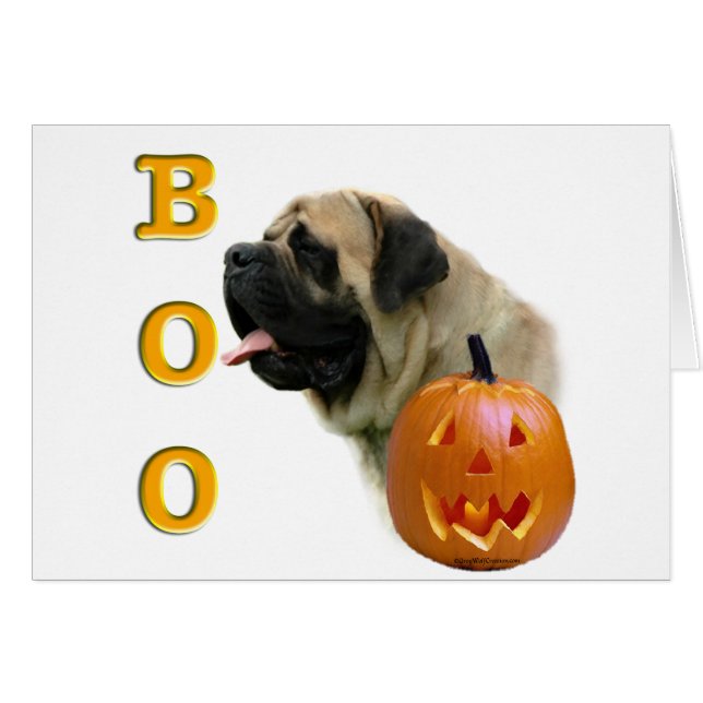 Carte de réservation Mastiff Fawn (Devant horizontal)