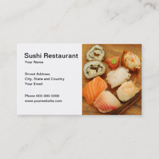 Carte de restauration de sushi