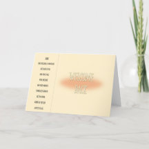 Carte de retour de bienvenue