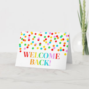 Carte de retour Rainbow Confetti