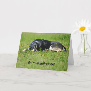 Carte de retrait art chien très relaxant