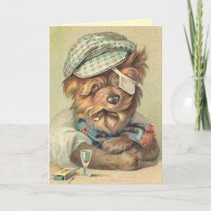 Carte de retrait de chien amusant