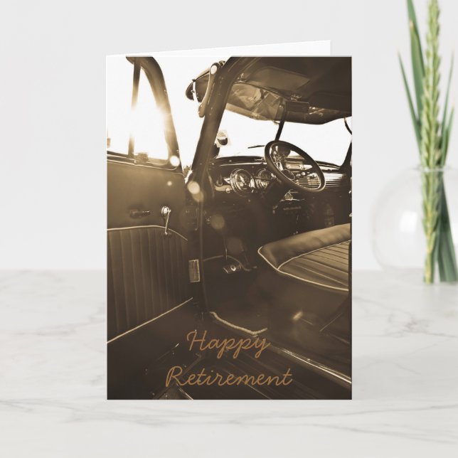 Carte de retrait de voiture Vintage (Devant)
