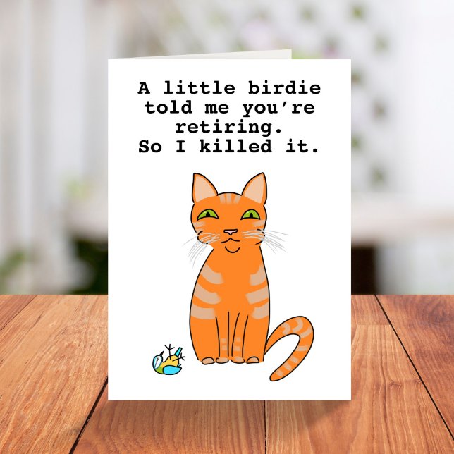 Carte de retrait pour chat gingembre amusant (Créateur téléchargé)