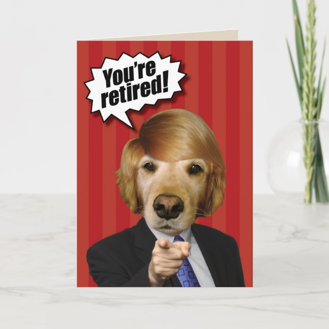 Carte de retraite à l'air de Trump (Devant)
