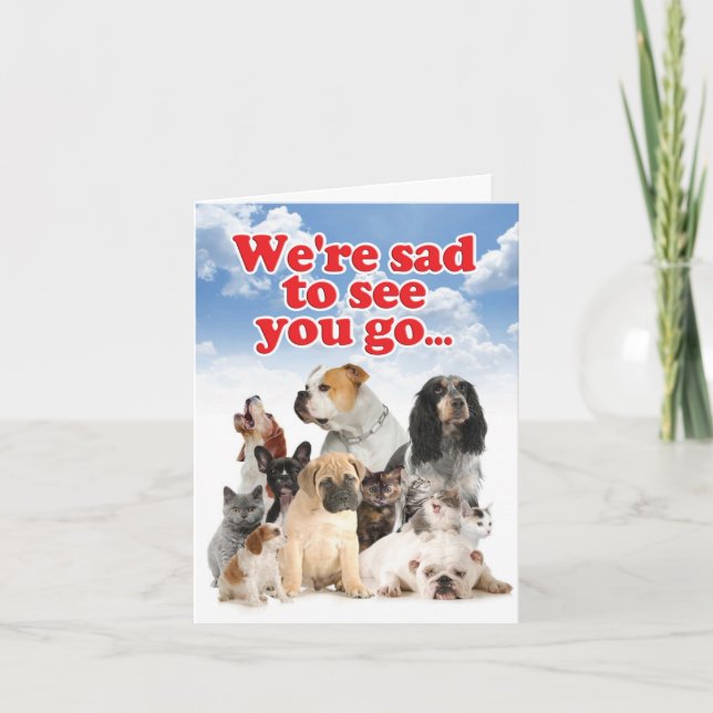 Carte de retraite adorable - Cotravailleurs animau (Devant)