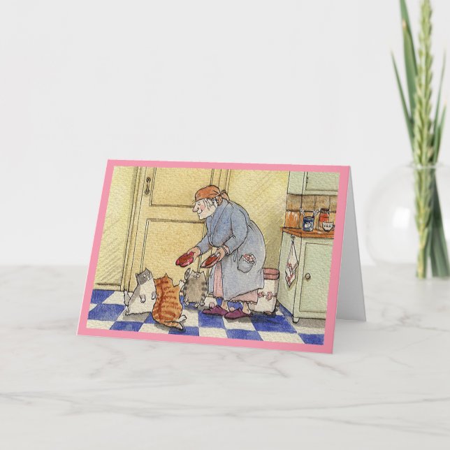 Carte de retraite des chats de mamie (Devant)