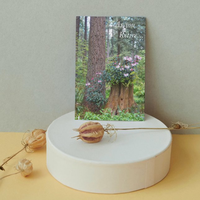 Carte de retraite florale aux rhododendrons de for (In Situ)